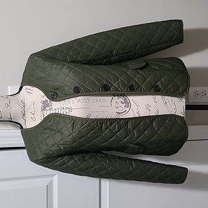 J. Crew Primaloft Collection Quilted Signature Puffer Jacket Coat Size 0 Green